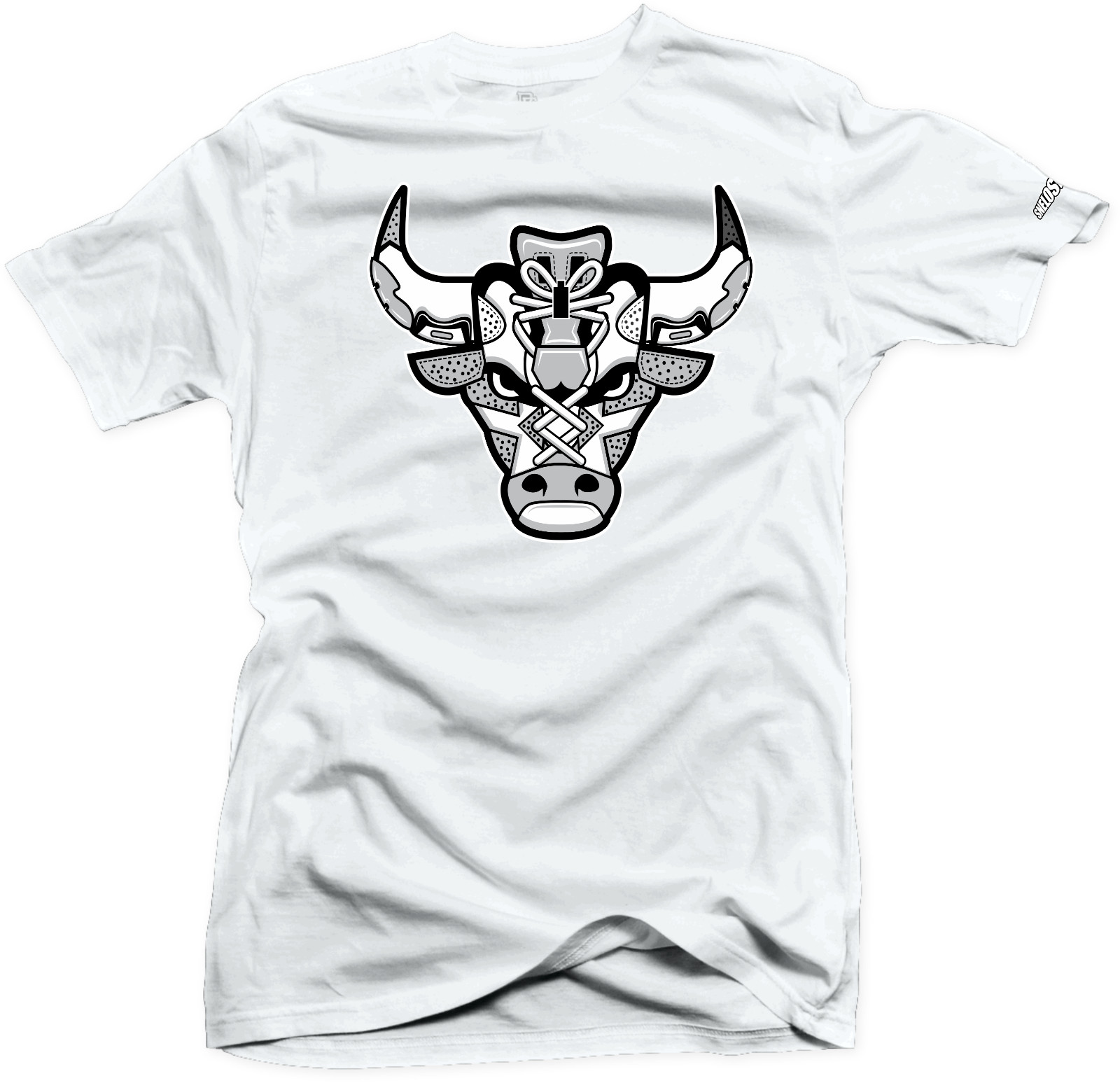 Shirt To Match Jordan 6 Retro Reverse Oreo-The Bull Gray. White Tees gallery