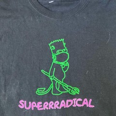 superrradical Lil Peep Devil Bart Simpson Mask Longsleeve Black T-Shirt MED/LRG