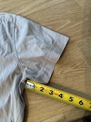 Gucci Luxury Short Sleeve Button Up Shirt Men’s 15 3/4 (40) Gray Made in Italy