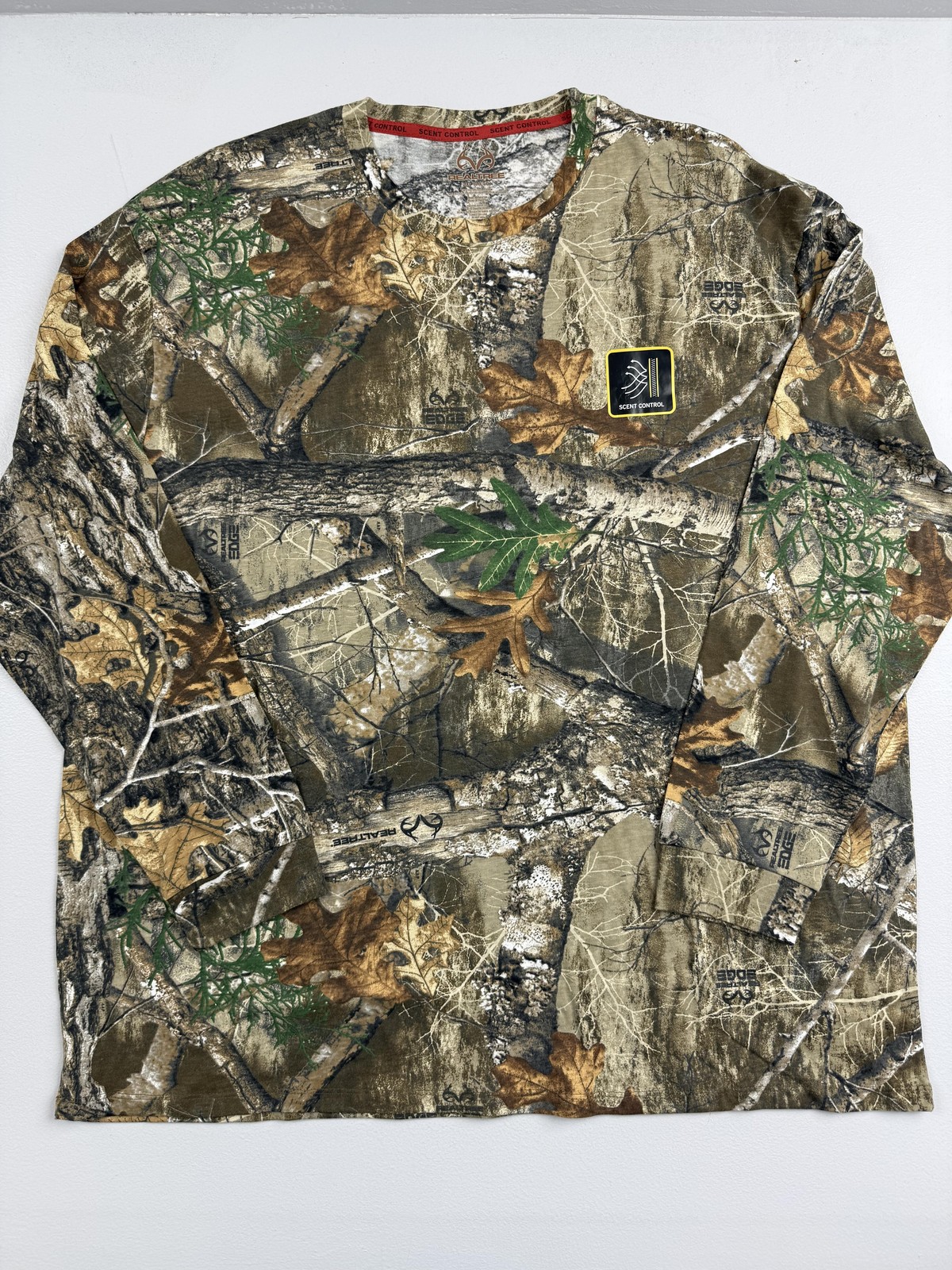 Realtree Shirt Mens 3XL Brown Camo Scent Control Long Sleeve Hunting Tee Top gallery