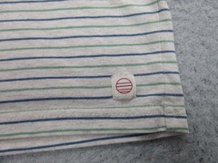 Marine Layer Shirt Mens Medium Gray Blue Green Striped Re-Spun Crewneck Soft
