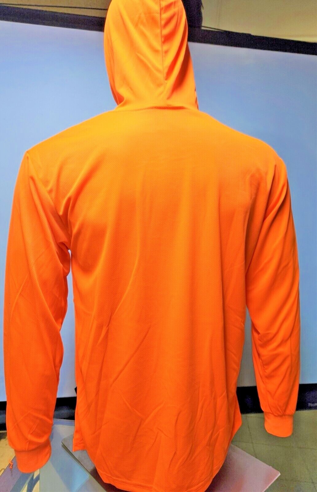 Hi Vis Long Sleeve Safety Shirt With Hoodie, Quick Dry Polyester Birdeye mesh gallery