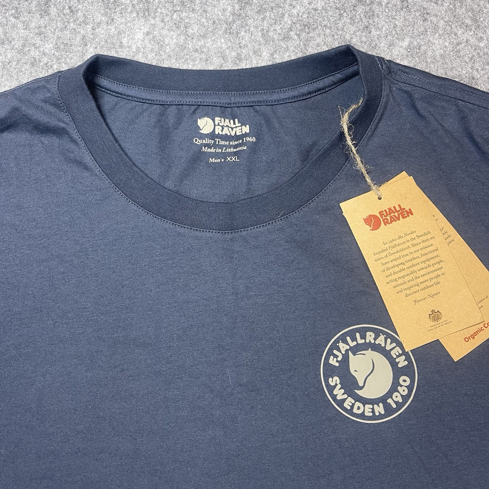 Fjallraven NWT Men's Size XXL Navy Blue 1960 Logo Long Sleeve Shirt Crew Neck gallery