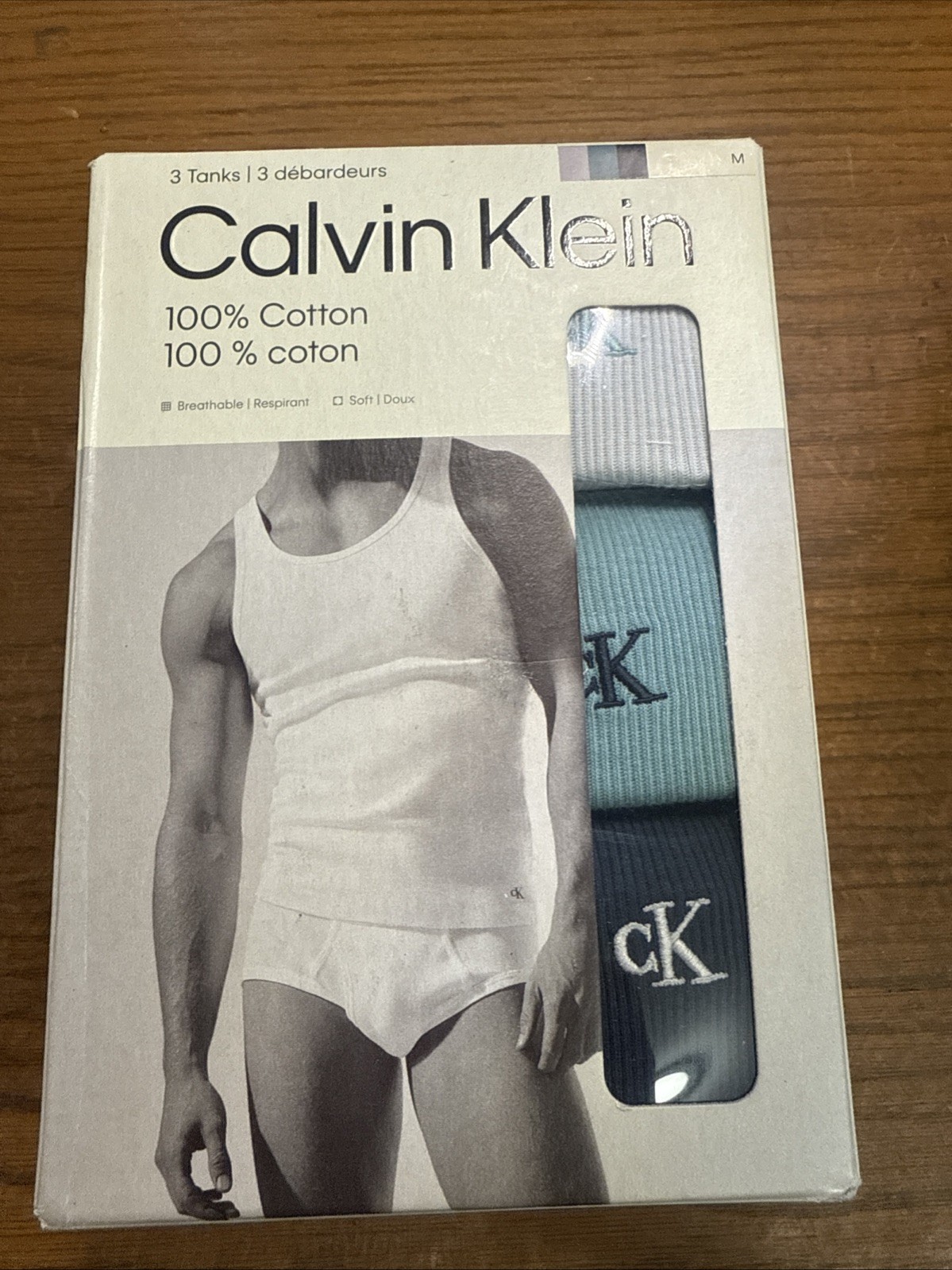 Calvin Klein Cotton RIB (MED) NB4036-313 MULTI COLOR TANK TOPS 3 PACK gallery