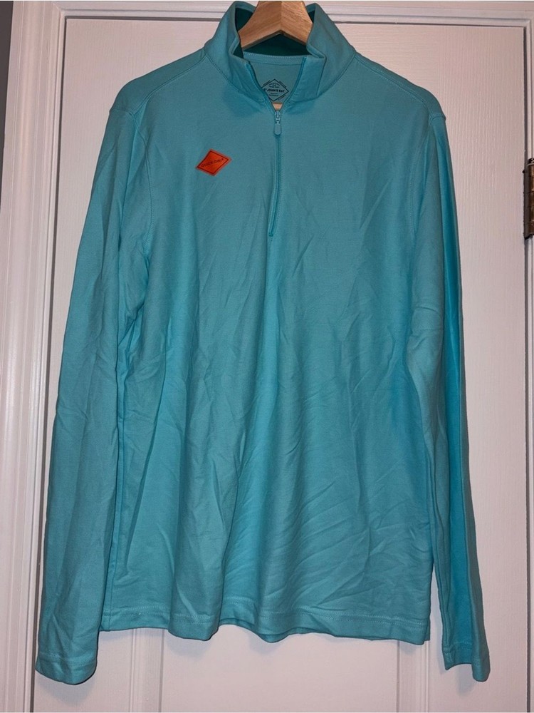 St. John’s Bay Long Sleeve Quick Dry Teal Performance Quarter-Zip NWT small