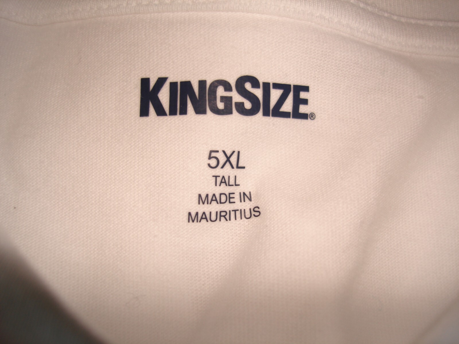 NEW "KING SIZE" White 100% Cotton w/Pocket S/S T-shirt Men's Sz. 5XLT gallery