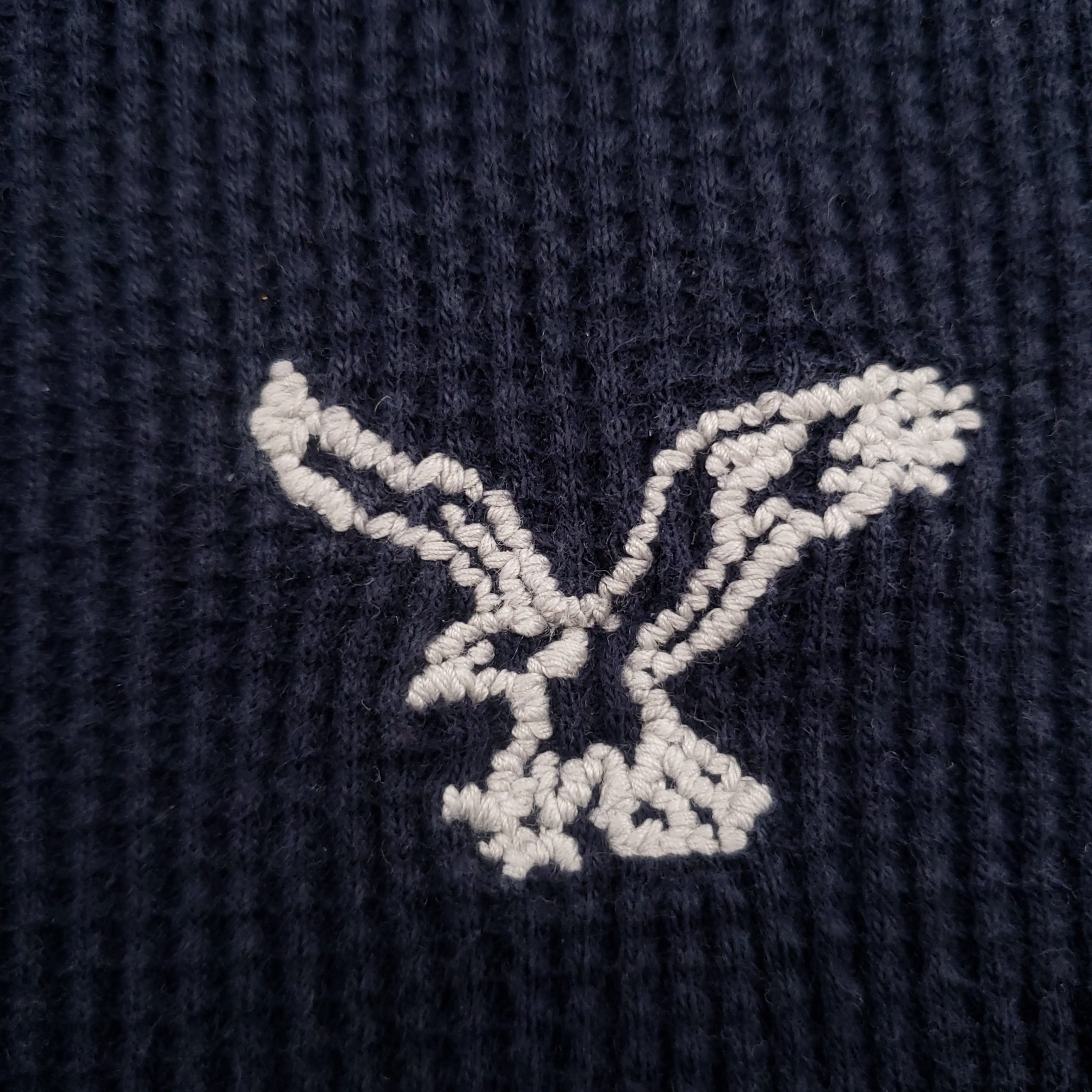 American Eagle T Shirt Mens XL Blue Vintage Fit Waffle Knit Thermal Long Sleeve gallery