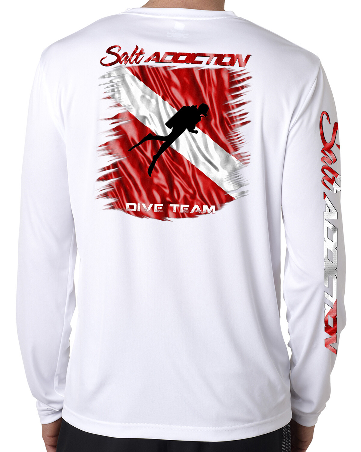 Salt Addiction t shirt long sleeve microfiber dive flag scuba uv upf 50+ diving gallery