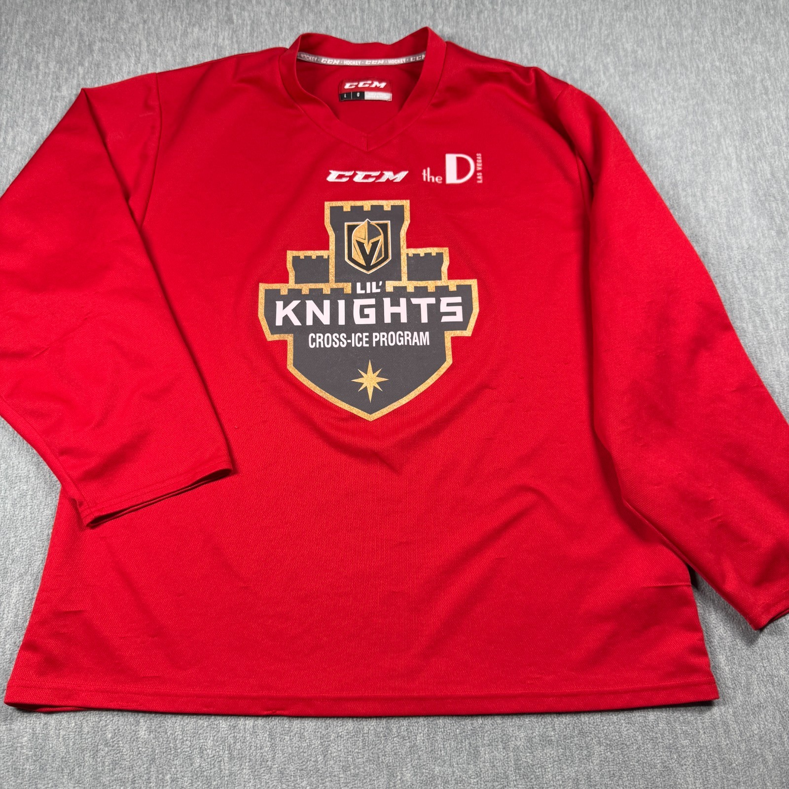CCM Jerseys Men L Red Lil Knights Cross Ice Program Vegas Golden Knights Hockey gallery