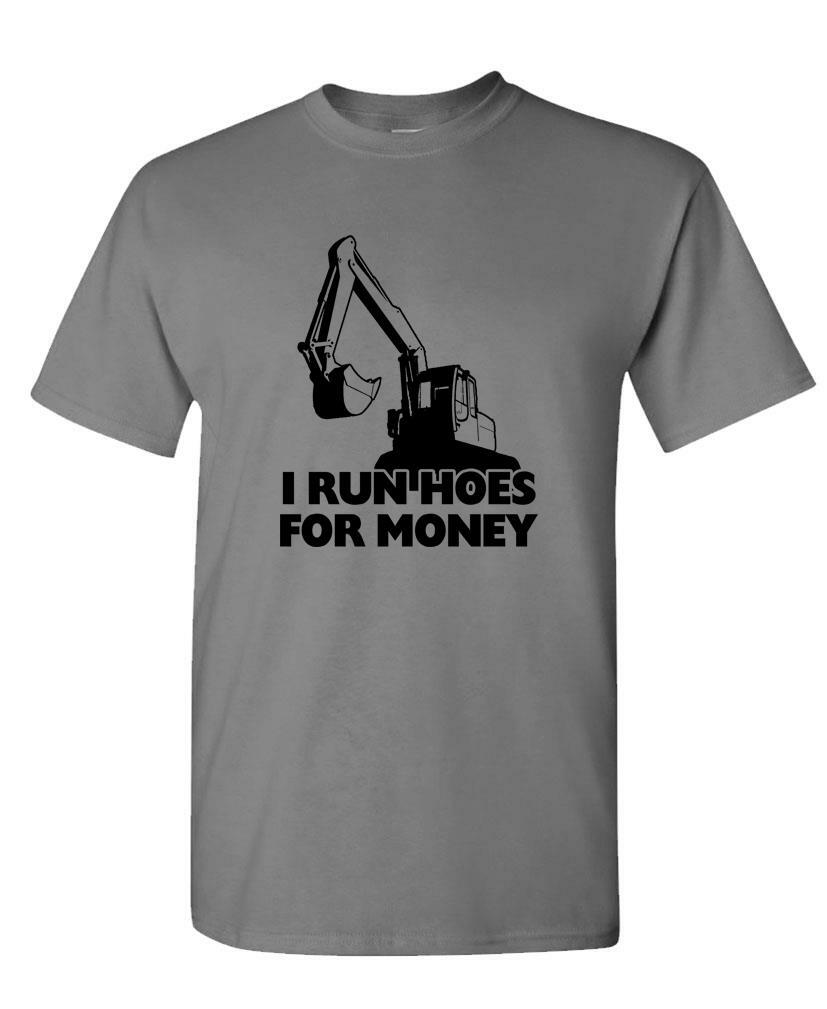 I Run Hoes For Money - farmer humor joke prank - Unisex Cotton T-Shirt Tee Shirt gallery
