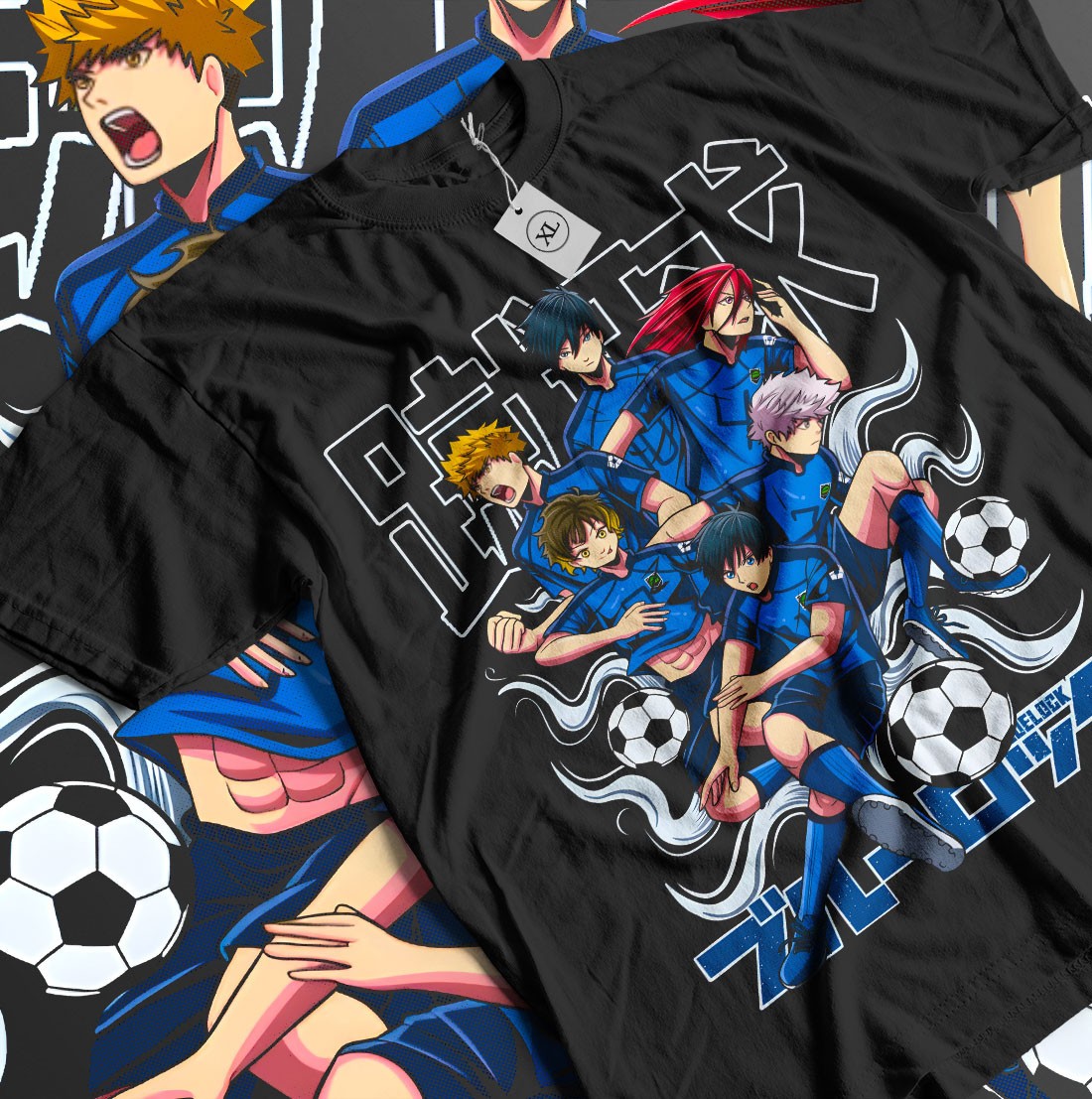 Blue lock T-shirt Nagi Kunigami Rin Itoshi Meguru Bachira Anime Manga All Size