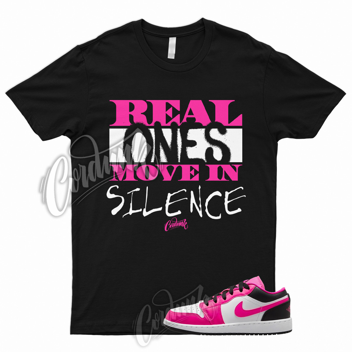 R1 T Shirt to Match Jordan 1 Low GS Fierce Pink Triple Prime Dunk Mid Black gallery