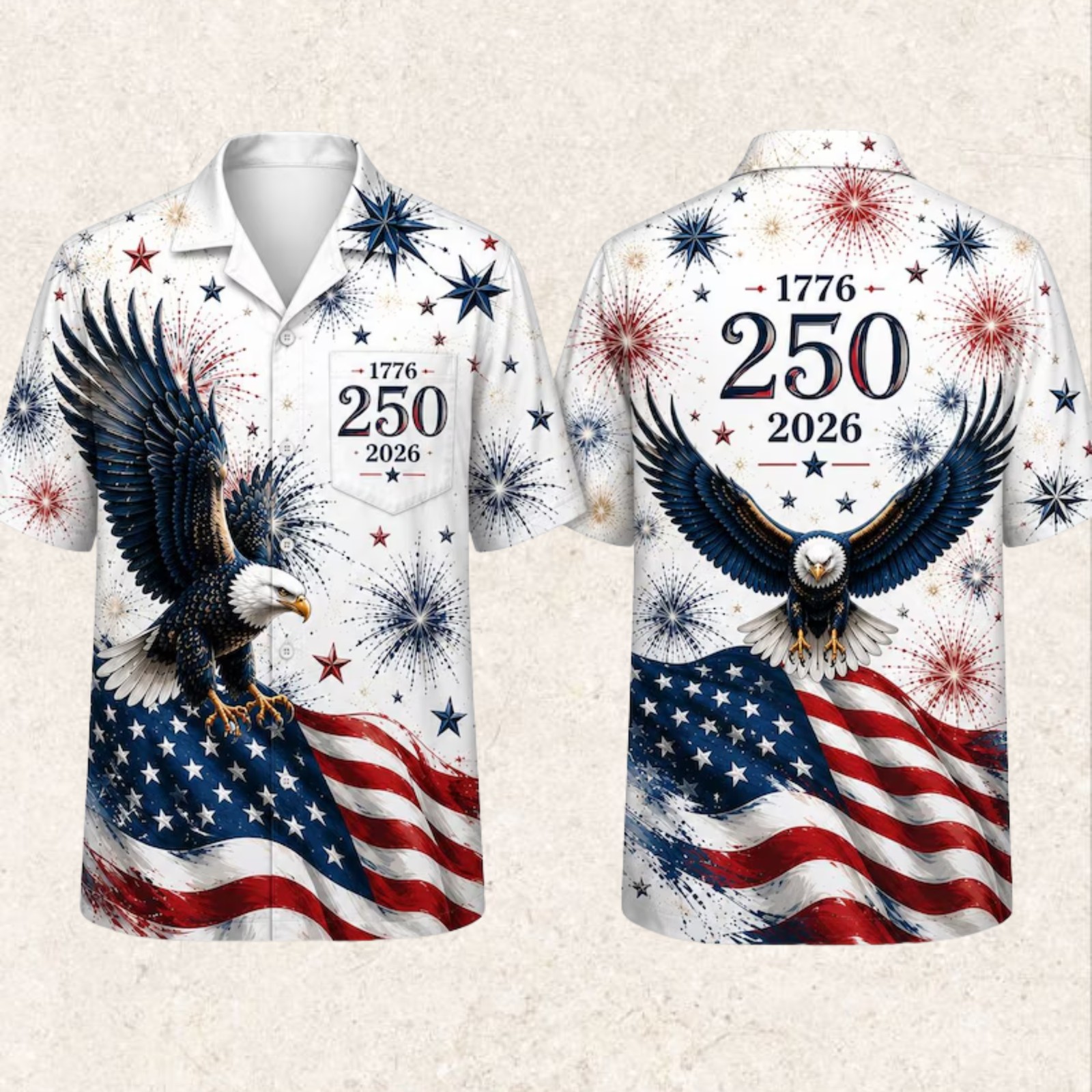 America 250th Anniversary Hawaiian Shirt gallery