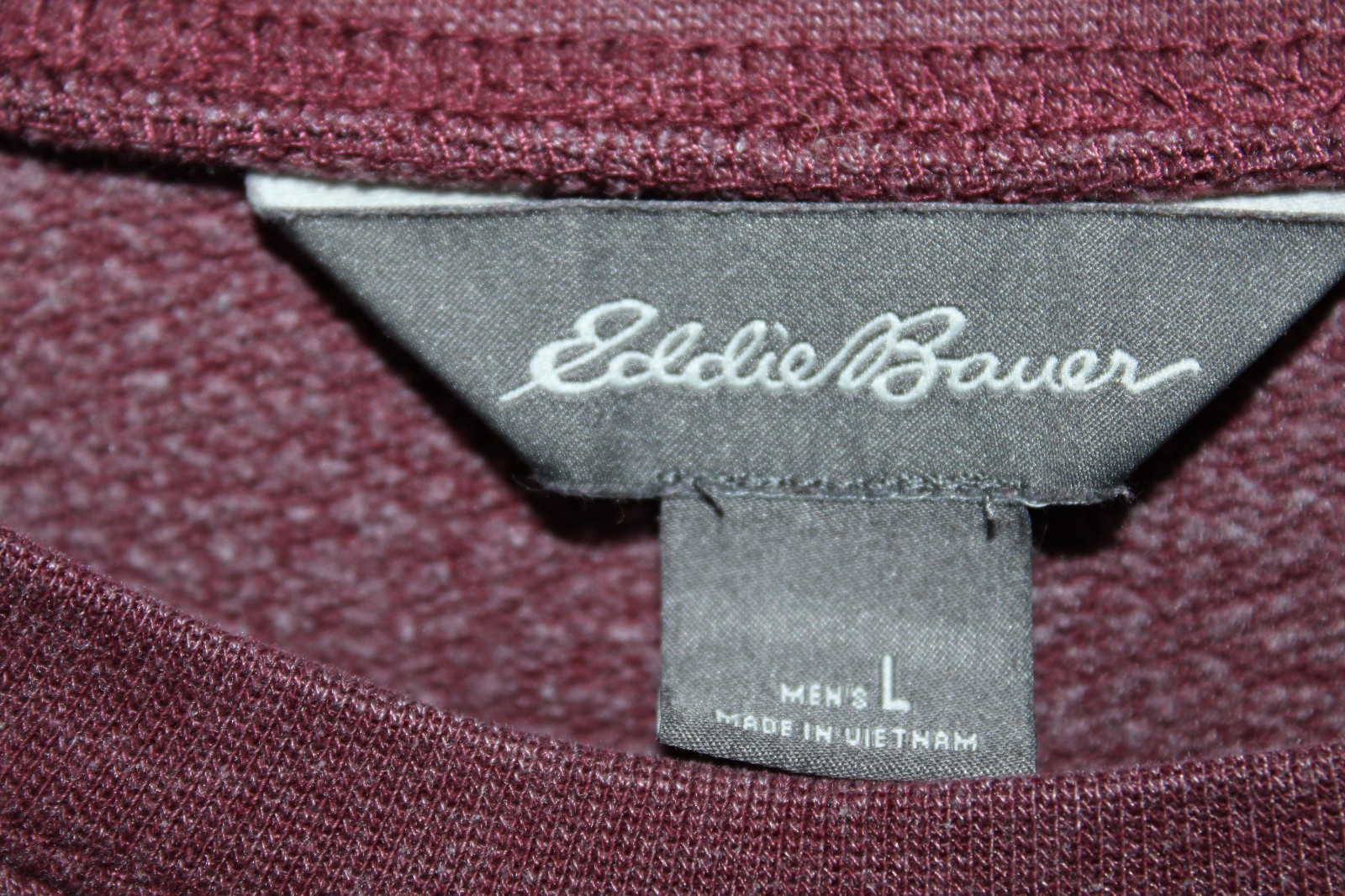 Eddie Bauer Burgundy Large Sweatshirt Soft Winter Fall Casual Loose Fit gallery