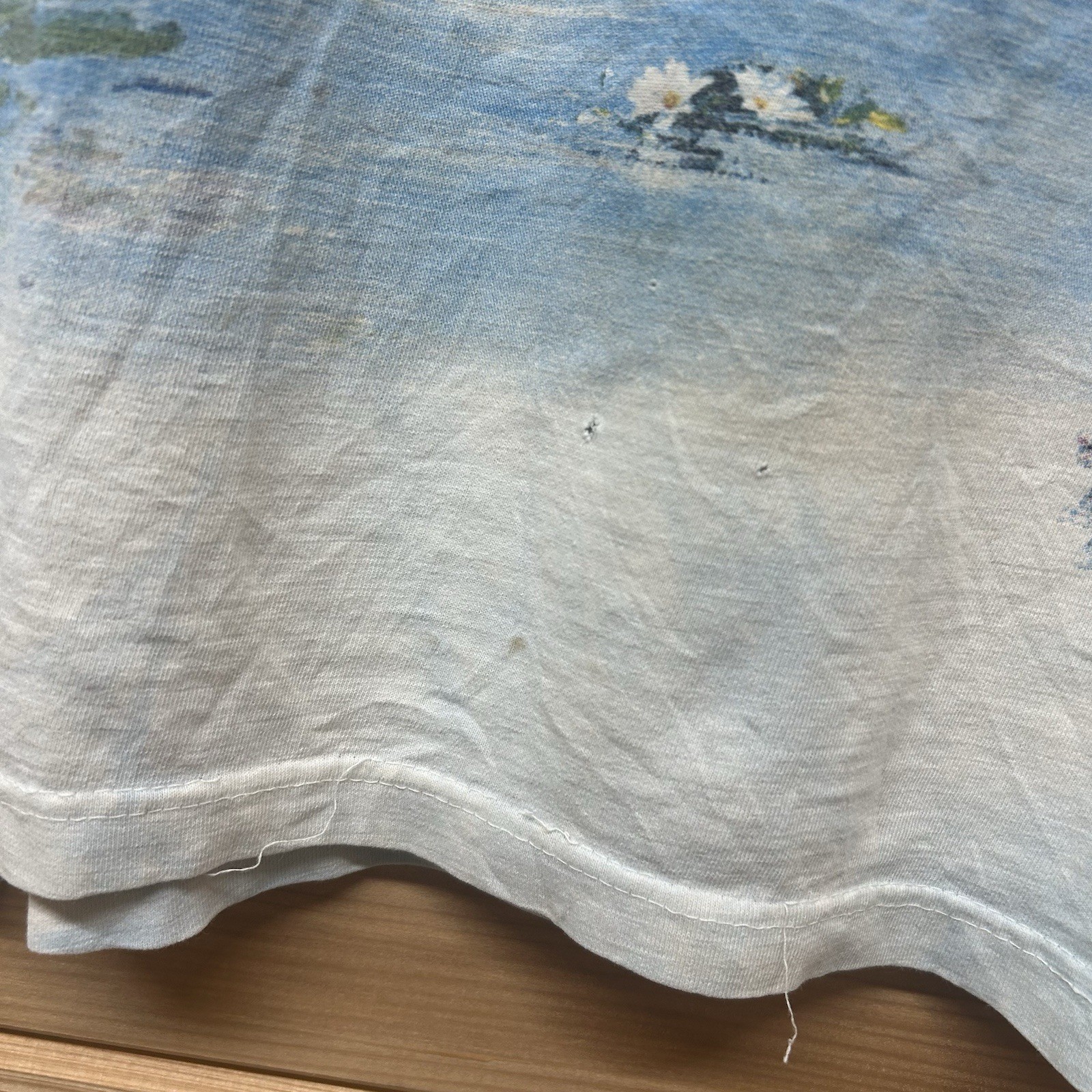 Vintage The Mountain Light Blue Tie Dye Fairy Forest Nature Graphic T Shirt L/XL gallery