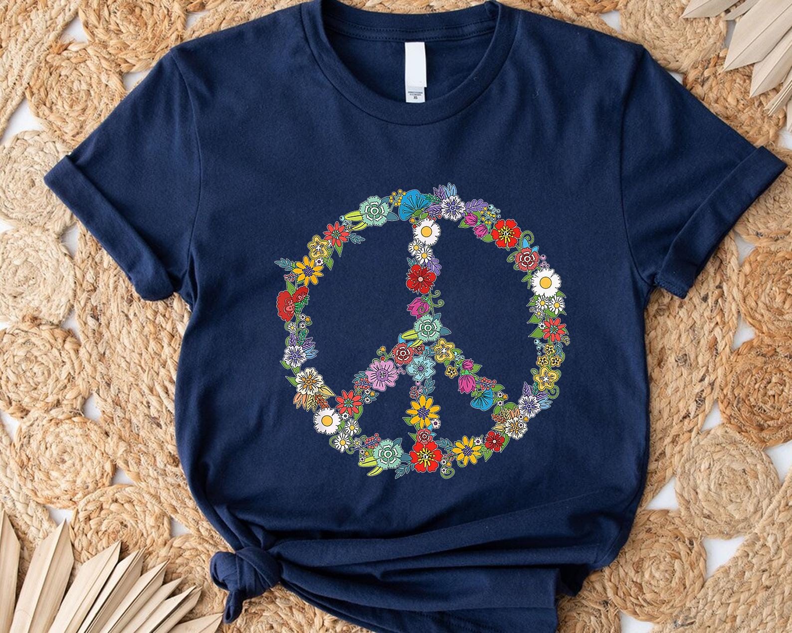 Flower Peace Sign Shirt Boho Floral Peace Symbol Tee Nature Lover Gift gallery