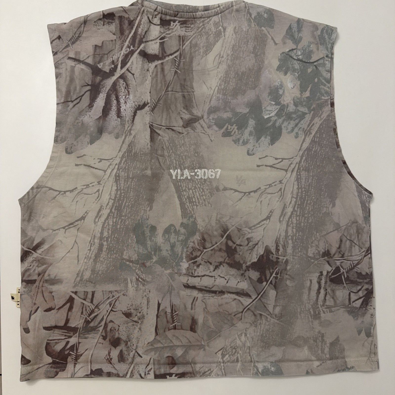 YOUNGLA Camo Tank Top Oversized Streetwear Top M Cropped gallery