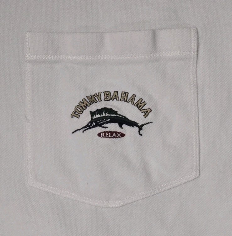 Vintage Tommy Bahama Relax Pocket T-Shirt Mens XXL White Marlin Made Canada Y2K gallery