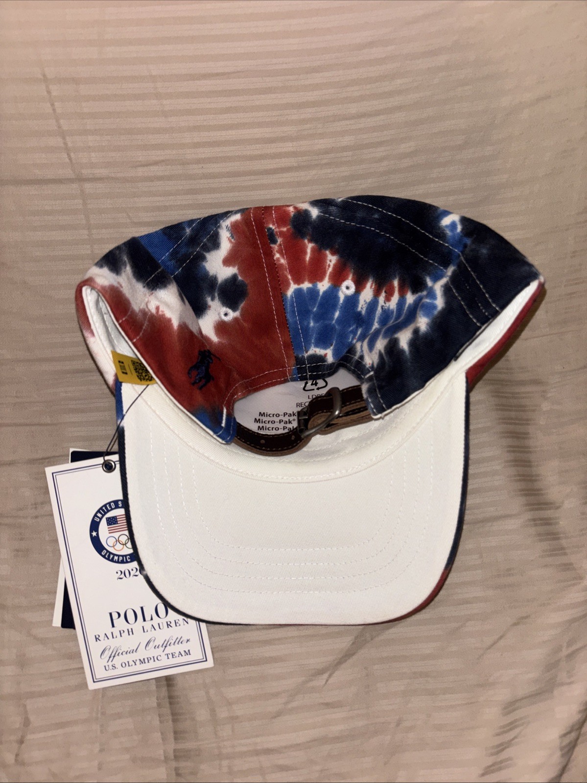 POLO Ralph Lauren NATIONAL TEAM USA TIE-DYE CHINO BALL CAP Leather Strap gallery