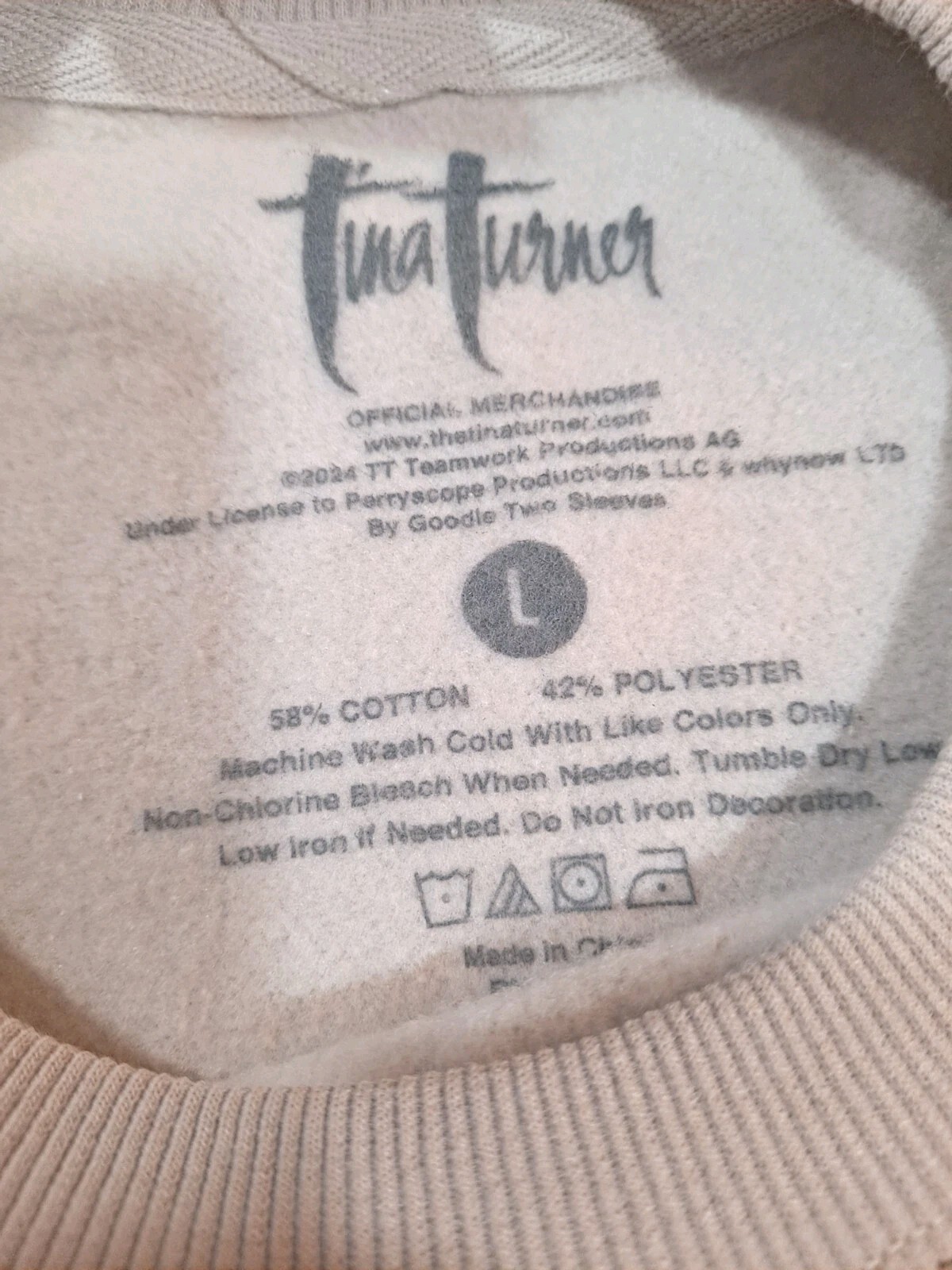 Tina Turner Private Dancer Sweatshirt Long Sleeve Md/Lg Officially Licensed NWT gallery