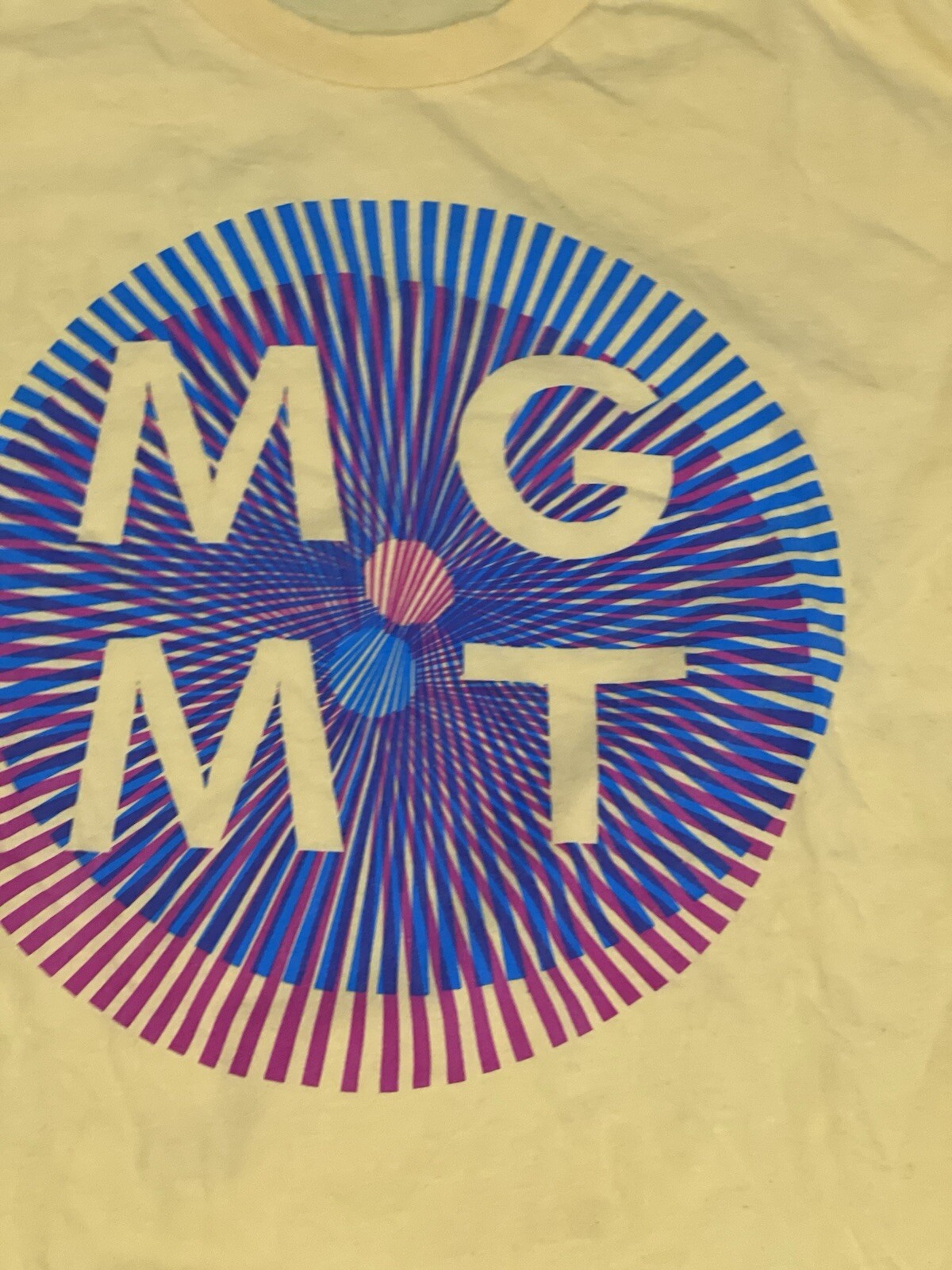 Mgmt Op Art Shirt Yellow Size XL gallery