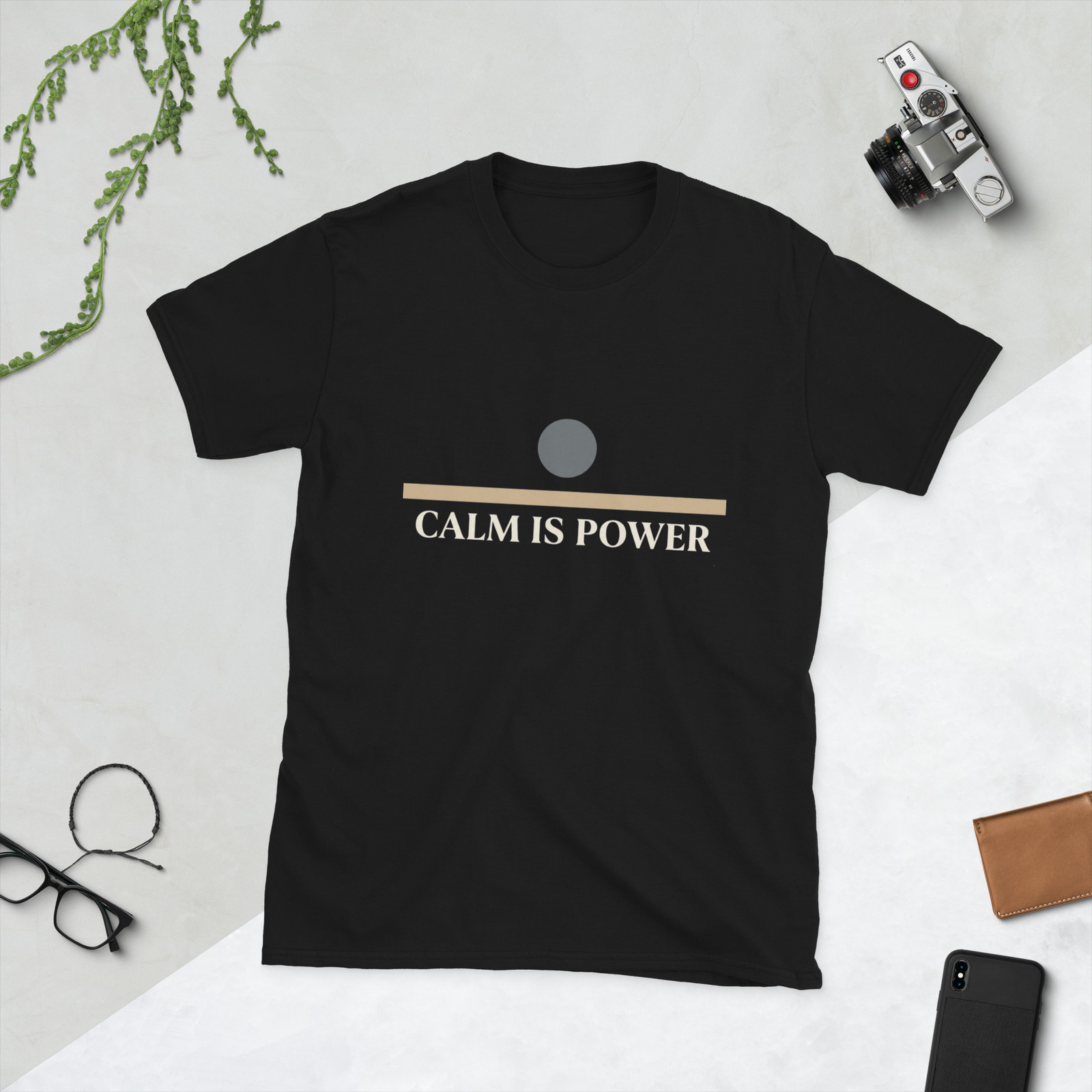 Calm Is Power Unisex T Shirt Minimalist Motivation Mindfulness Quote Tee gallery