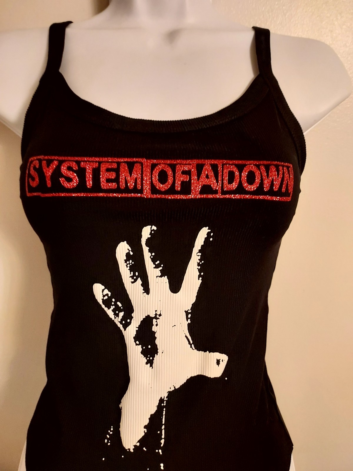 System of a Down Crop top Tank Toxicity self titled hand album Shirt Glitter gallery