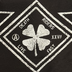 Y2K Affliction Tee Skull L Black Live Fast Death Rider Motor Club Sheer Shamrock