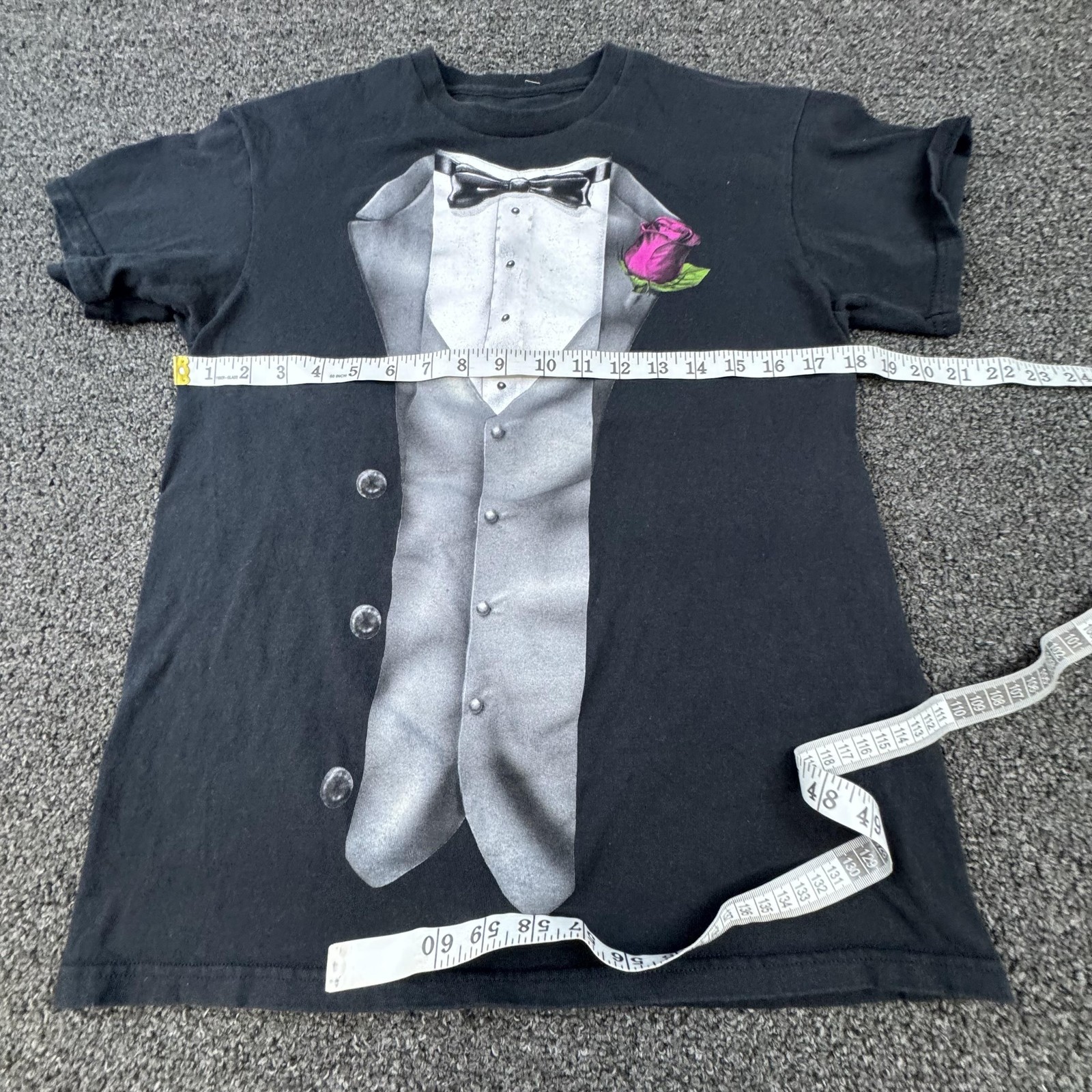 Ink Inc Tuxedo Shirt Mens Medium Black Graphic Tee Funny Formal Costume Party gallery