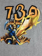 Asspizza x Yu-Gi-Oh Flame Swordsman Shirt 730 Print Babbitt Revived Size M 19×29