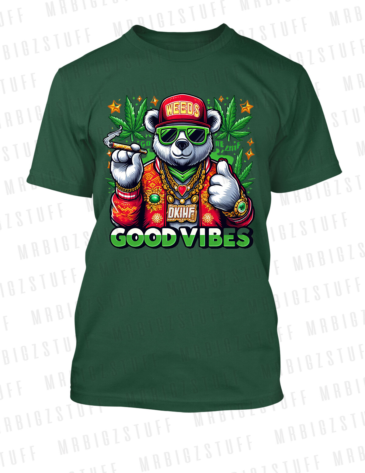 Pro Club Shaka 42 Marijuana Good Vides Polar Bear Tee Shirt Hip Hop Streetwear gallery