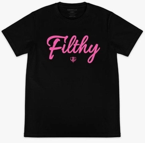 *NEW* BL101 Baseball Lifestyle 101 Size: Adult Small Black and Pink Filthy Shirt gallery
