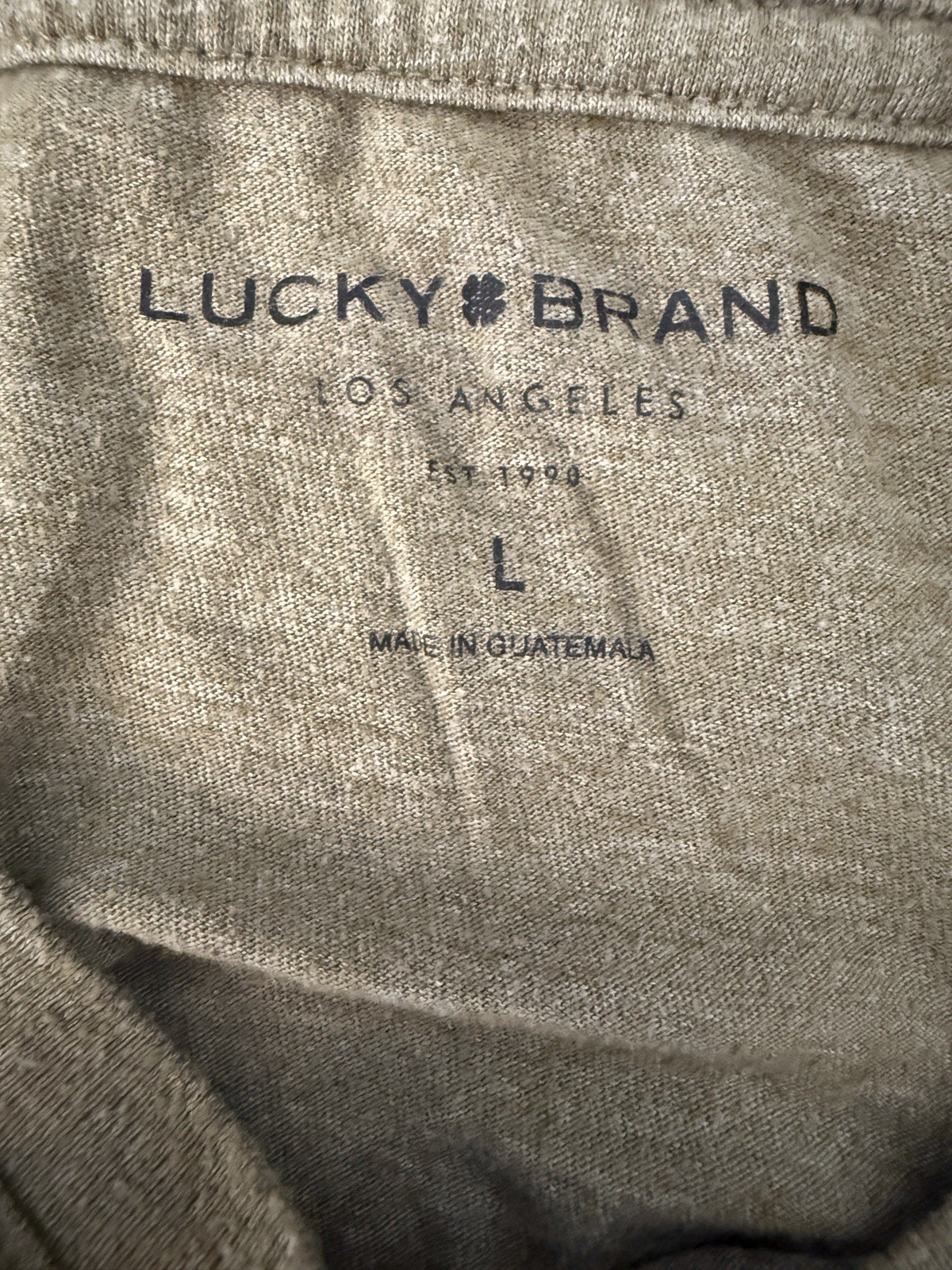 Lucky Brand T Shirt Olive Green American To The Core Men’s Large Distressed gallery