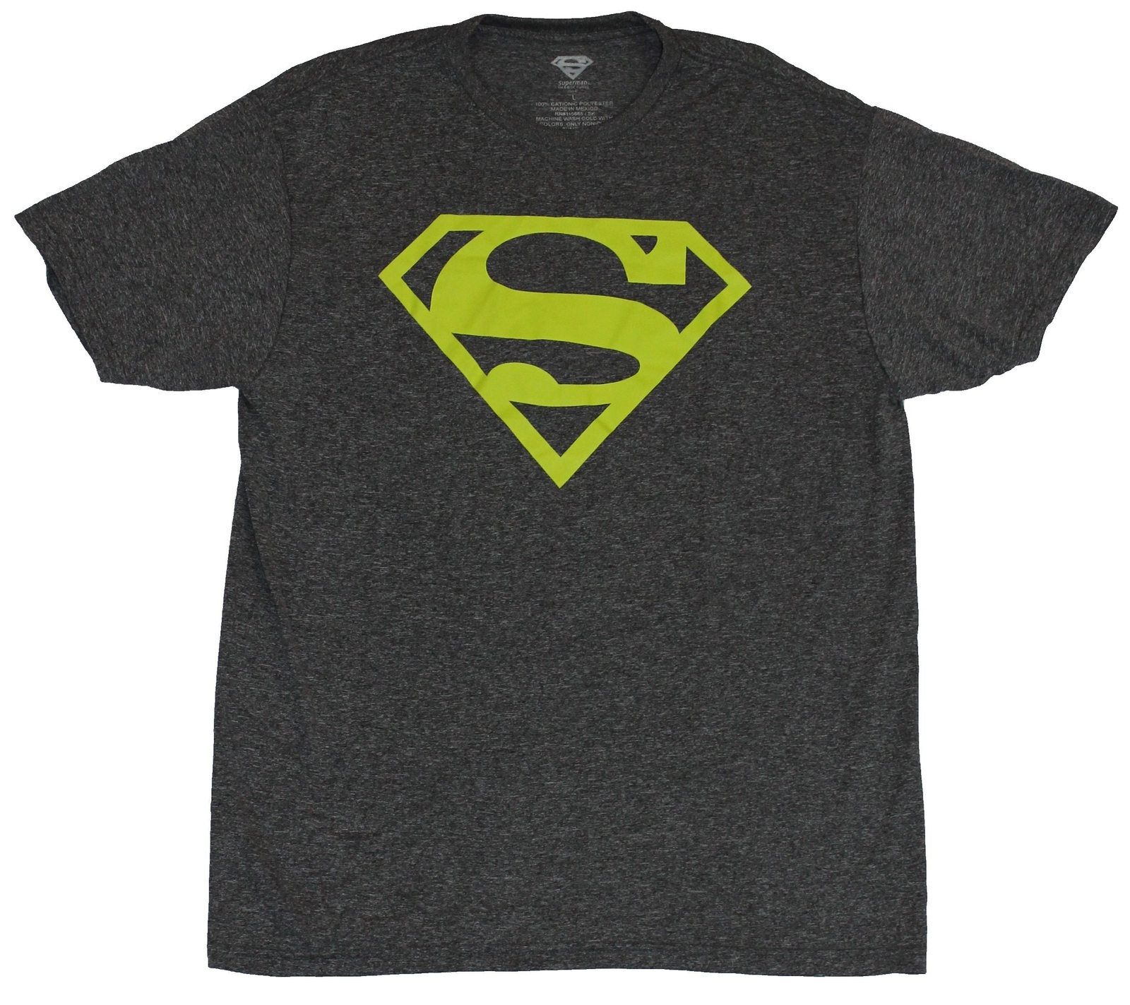 Superman DC Moisture Wicking Adult New T-Shirt – Classic Neon Yellow