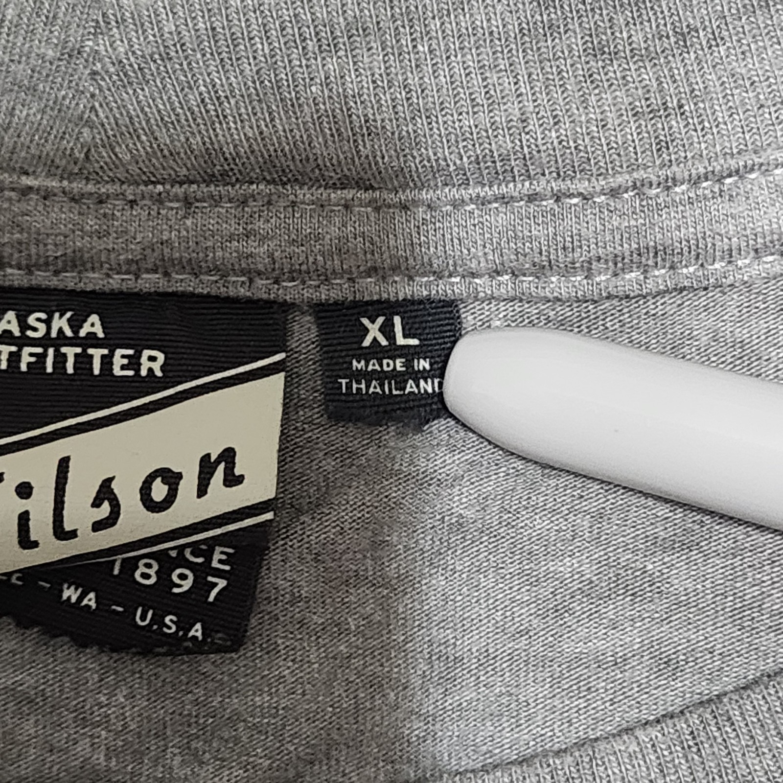Filson Smokey The Bear Men's XL Grey Shirt Prevent Forest Fires Alaska Outfitter gallery