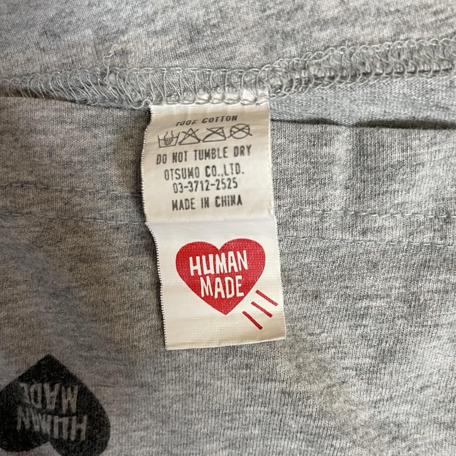 Human Made Shirt Large Nigo Heart Logo Plain Basic Grey Streetwear Tee gallery