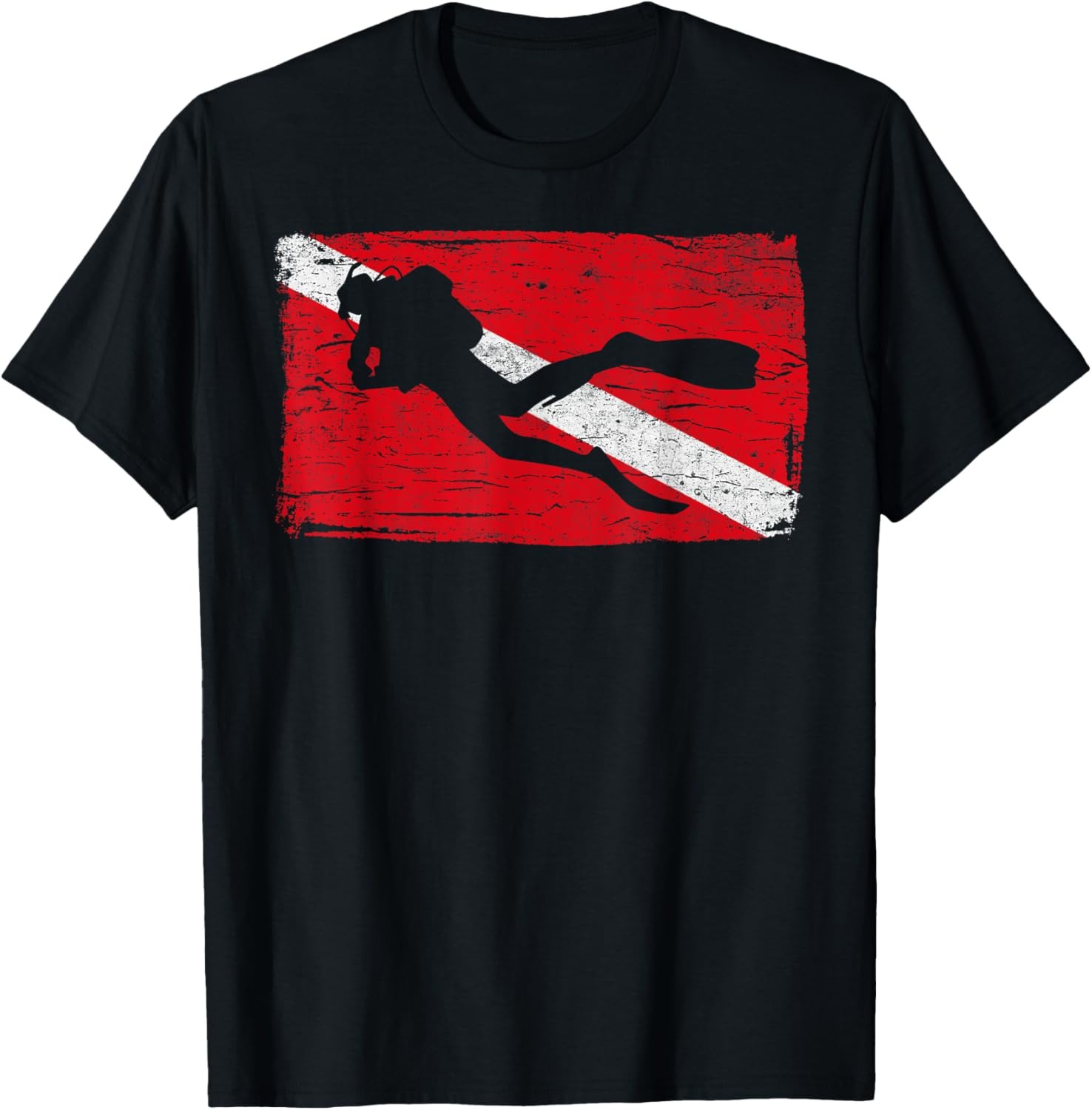 Retro Vintage Scuba Diving Novelty Distressed Scuba Diver T-Shirt