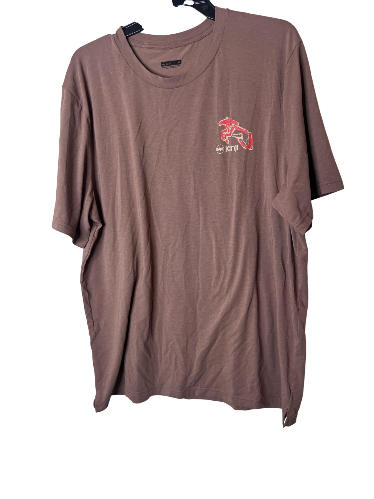 Janji Shirt Mens XL Brown Circa Daily Run Everywhere Logo Graphic T-Shirt