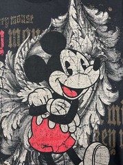LG Disney Mickey Mouse Full Print Graphic Tee Shirt Black All Over Front Print