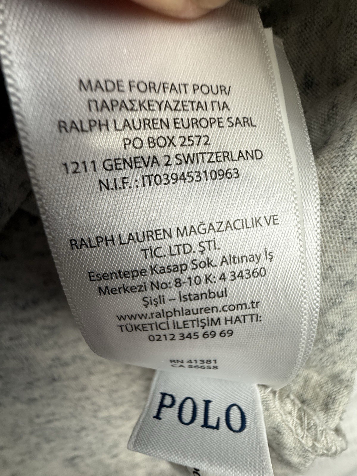 POLO RALPH LAUREN CREW T-SHIRT L GRAY LONG SLEEVE POCKET Embroidered PONY Logo gallery