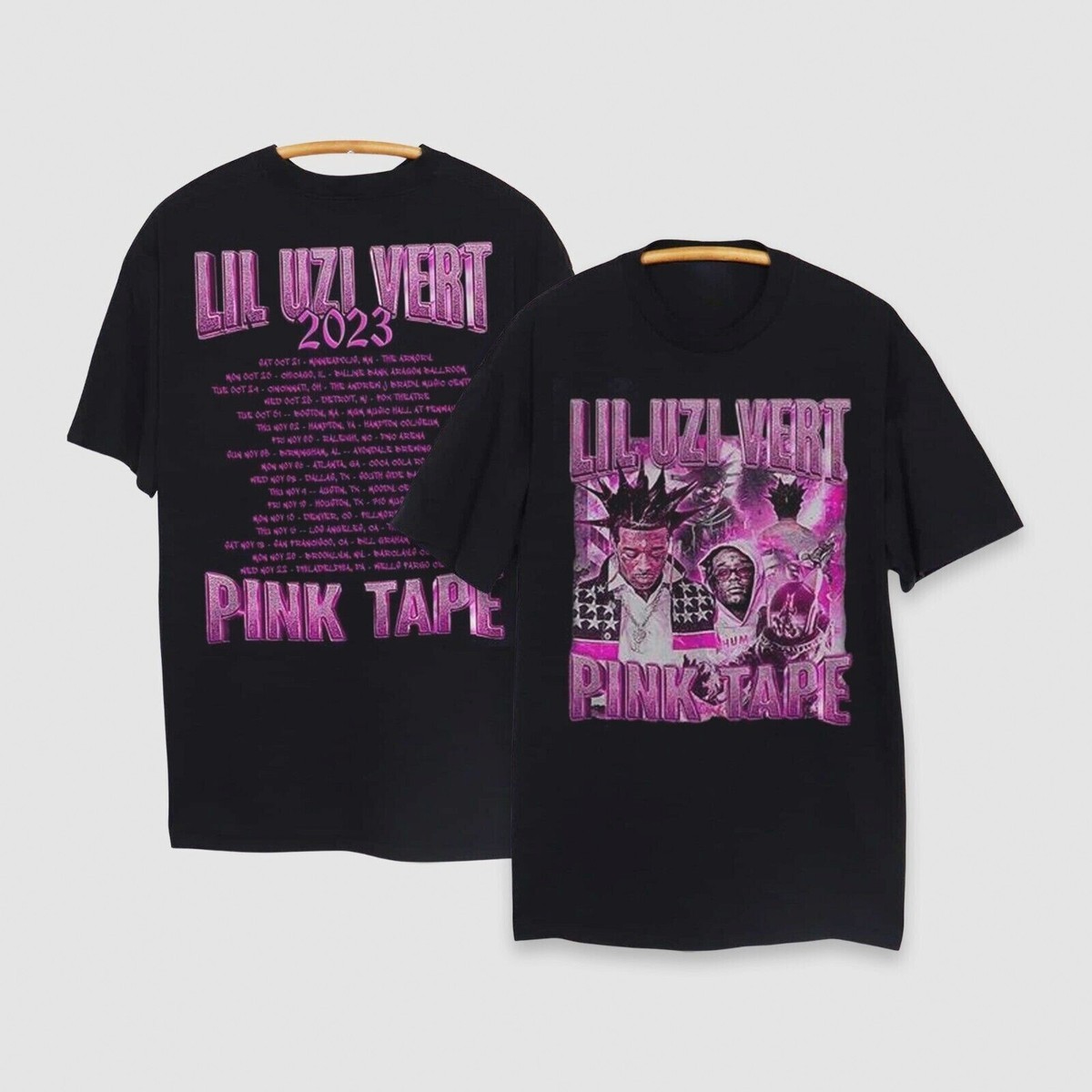 Merry Christmas Lil Uzi Vert Pink Tape Tour 2023 Short Sleeve Men S-5XL N5.25 gallery