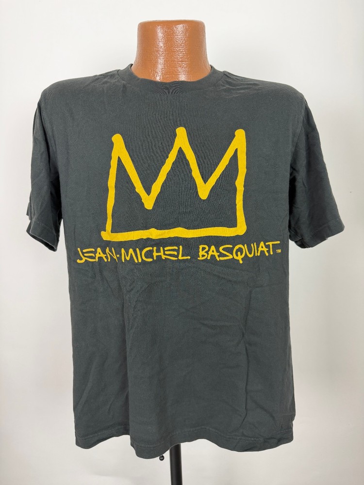 Jean-Michel Basquiat Shirt Medium Crown Pop Art Warhol Dark Slate Gray UNIQLO
