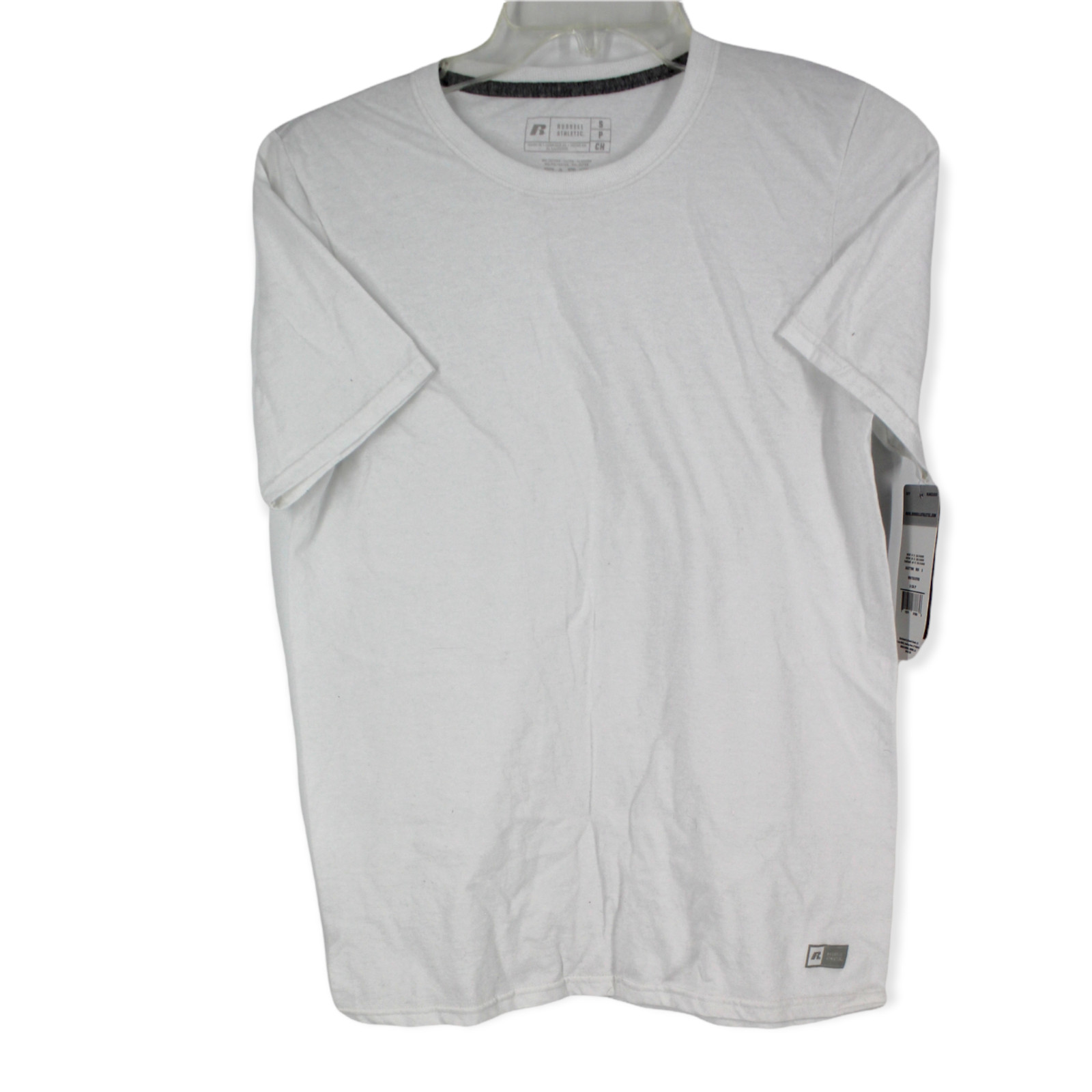 Russel Athletic White Short Sleeve Crew Neck T-Shirt Cotton Blend Small gallery