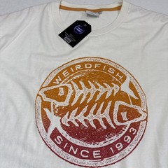 WEIRD FISH Pale Yellow Relaxed Fit Crew Neck Summer T Shirt Size XL