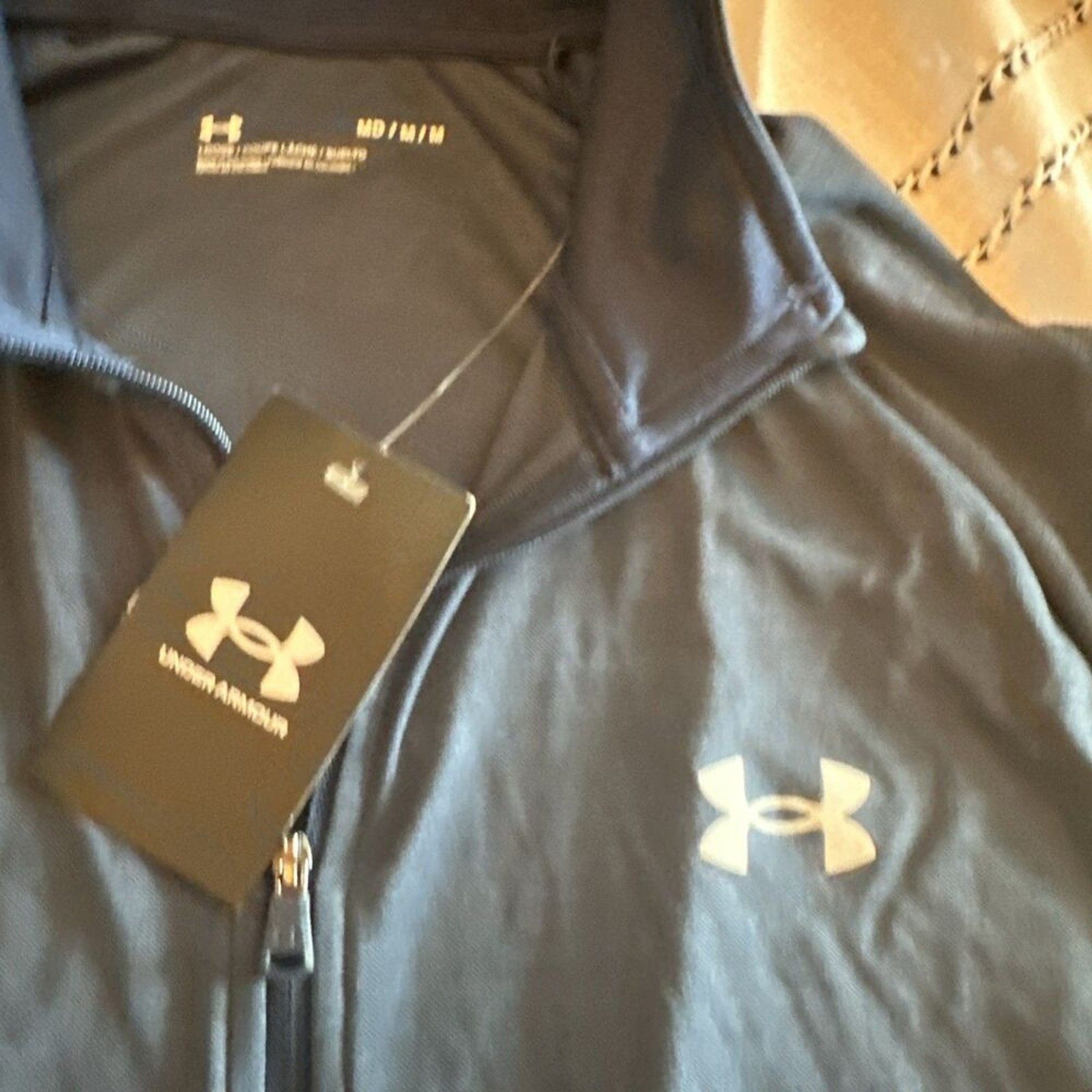 Under Armour Heatgear 1/4 Zip Sweater Men's Large Long Sleeve Stretch Loose Fit gallery