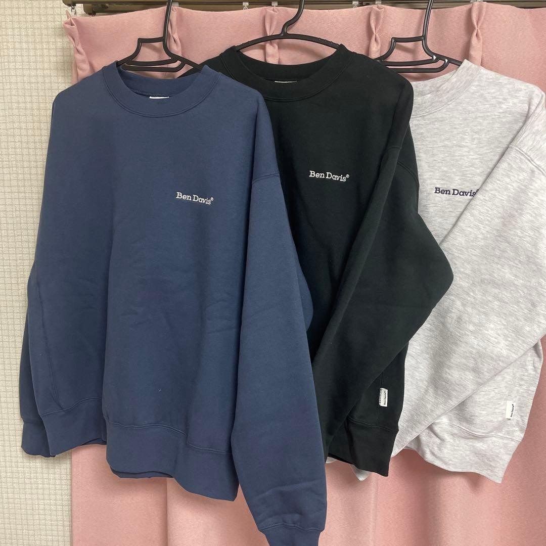 Ben Davis Sweatshirt 3 Color Set Medium Gray Navy Japan
