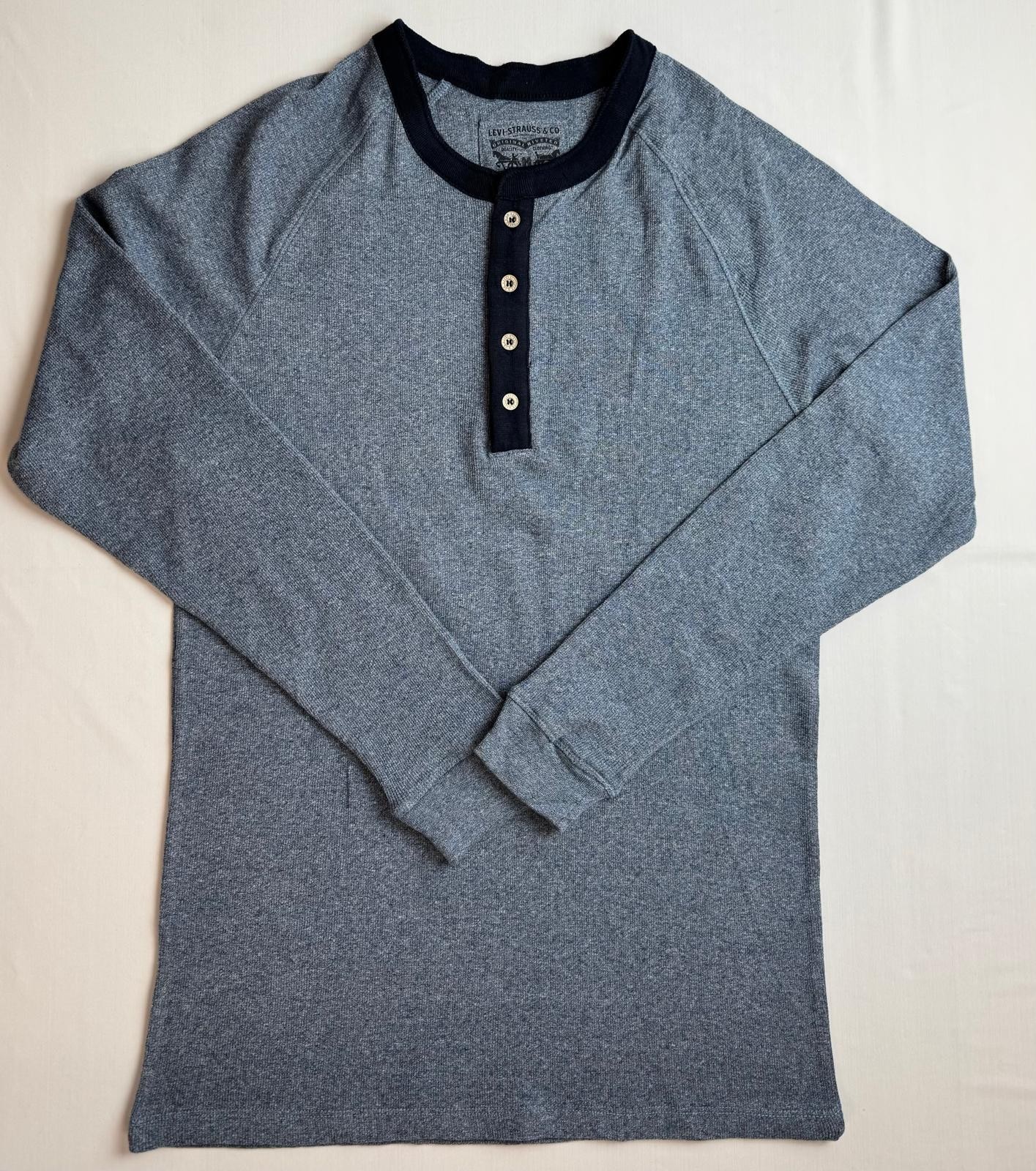 Levi's Men`s Long Sleeve Thermal Henley Shirt. Blue. Choose Your Size. NWB gallery