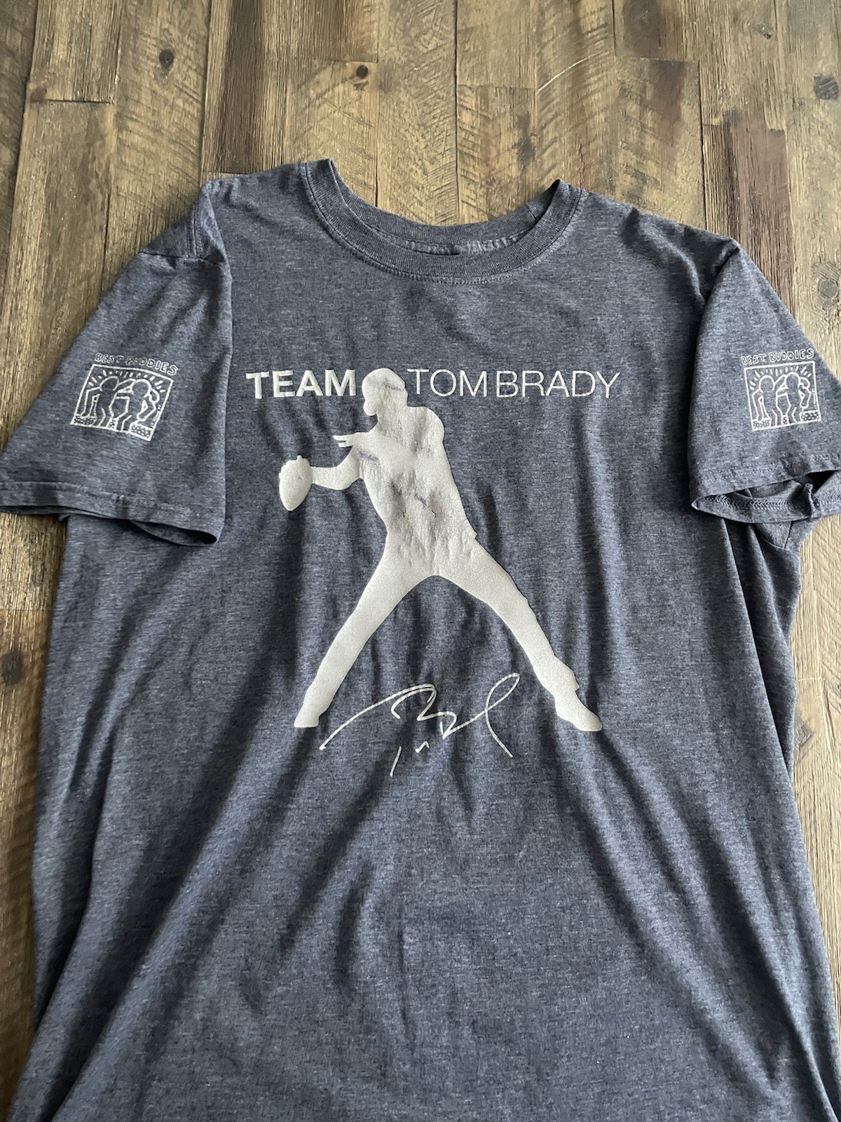 Team Tom Brady x Best Buddies T-Shirt (Men's Large) Sillohuette 2-Sided #12 TB12 gallery