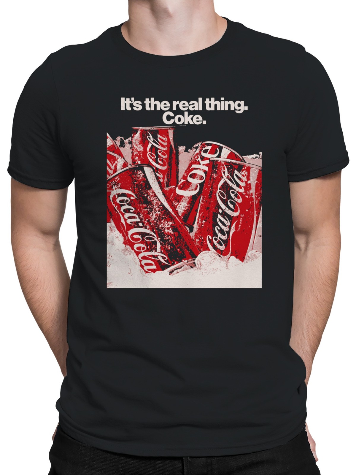 Officially Licensed Coca Cola The Real Thing Coca-Cola Cans Men's T-shirt gallery