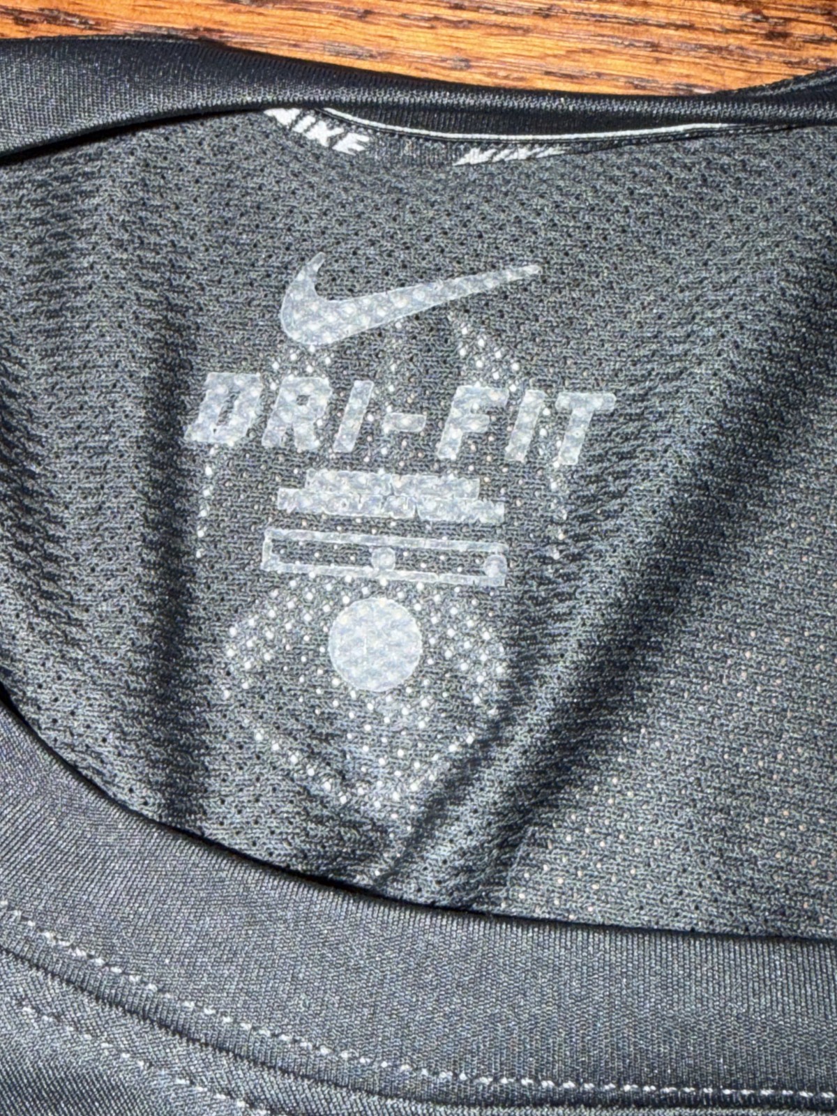 Nike Football Dri-Fit Shirt Mens Large Gray Vertical Graphic Tee gallery